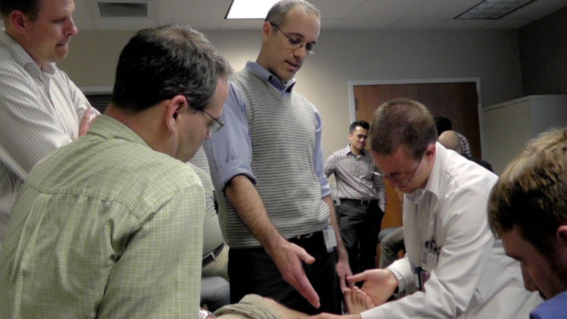 Residents receiving instructionduring a workshop